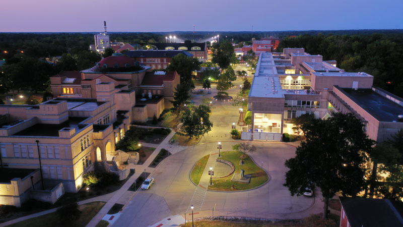 SIU Campus at Night