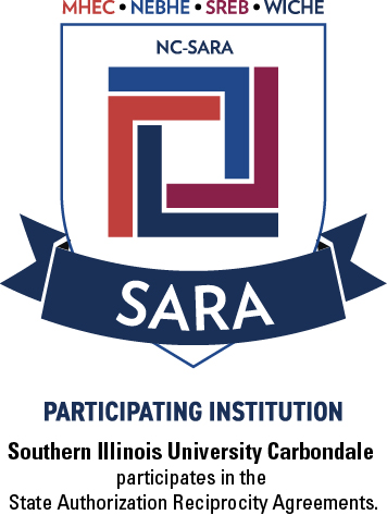 NC-SARA logo, Participating Institution, Southern Illinois University Carbondale participates in the State Authorization Reciprocity Agreements.